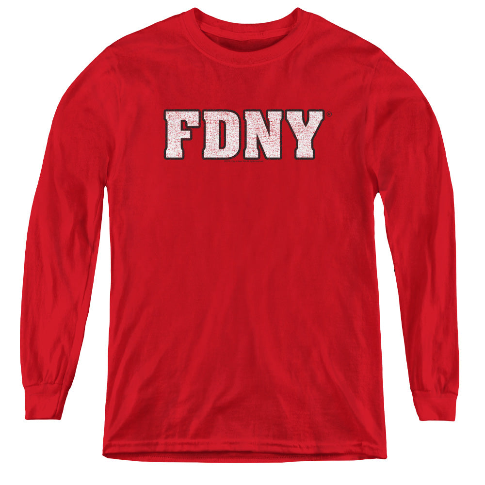 NEW YORK CITY/FDNY - YOUTH LONG SLEEVE TEE - RED