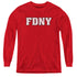 NEW YORK CITY/FDNY - YOUTH LONG SLEEVE TEE - RED