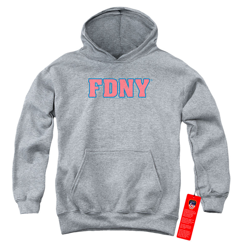 NEW YORK CITY/FDNY - YOUTH PULLOVER HOODIE - ATHLETIC HEATHER