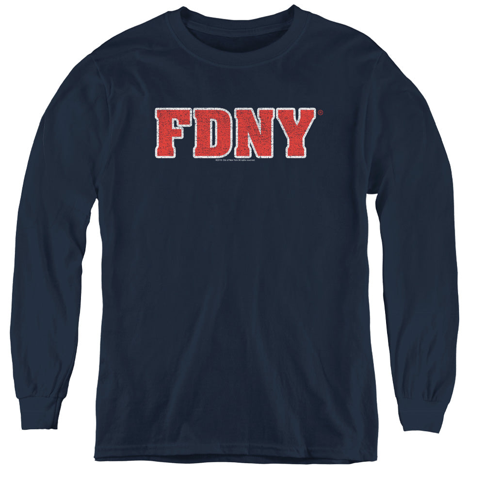 NEW YORK CITY/FDNY - YOUTH LONG SLEEVE TEE - NAVY