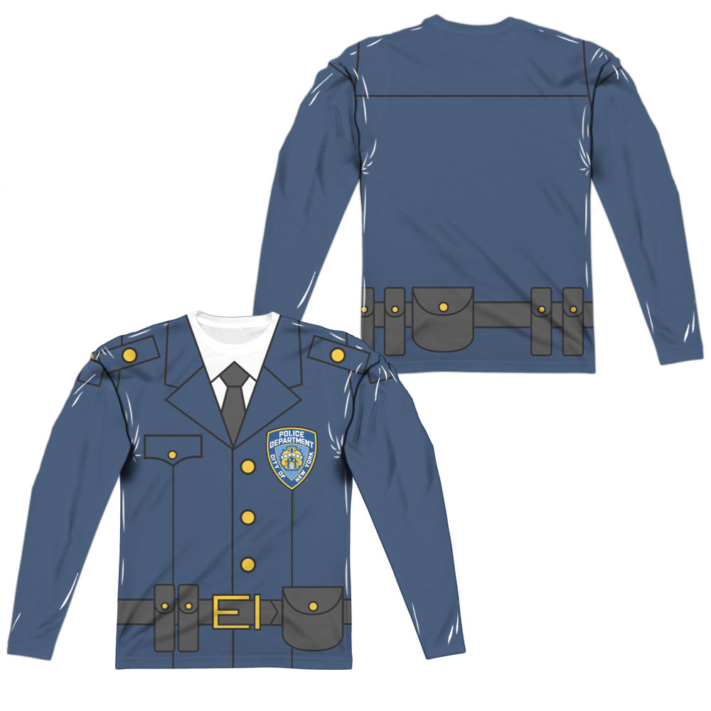 NEW YORK CITY/POLICE UNIFORM (FRONT/BACK PRINT) - L/S ADULT POLY CREW  - MULTI