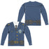 NEW YORK CITY/POLICE UNIFORM (FRONT/BACK PRINT) - L/S ADULT POLY CREW  - MULTI