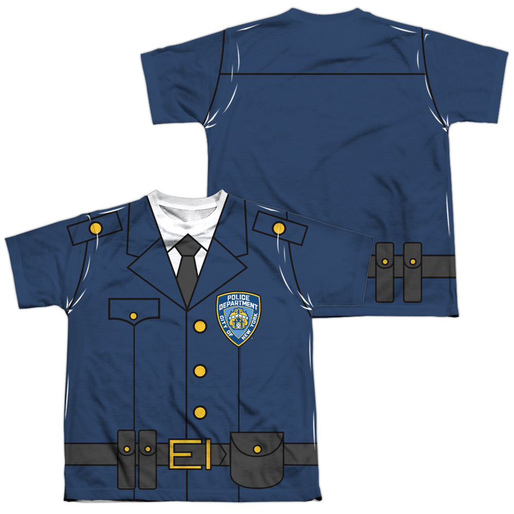 NEW YORK CITY/POLICE UNIFORM (FRONT/BACK PRINT) - S/S YOUTH POLY CREW - MULTI