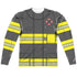 NEW YORK CITY/FIREFIGHTER UNIFORM (FRONT/BACK PRINT) - L/S ADULT POLY CREW  - MULTI