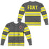 NEW YORK CITY/FIREFIGHTER UNIFORM (FRONT/BACK PRINT) - L/S ADULT POLY CREW  - MULTI