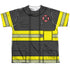 NEW YORK CITY/FIREFIGHTER UNIFORM (FRONT/BACK PRINT) - S/S YOUTH POLY CREW - MULTI