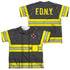 NEW YORK CITY/FIREFIGHTER UNIFORM (FRONT/BACK PRINT) - S/S YOUTH POLY CREW - MULTI