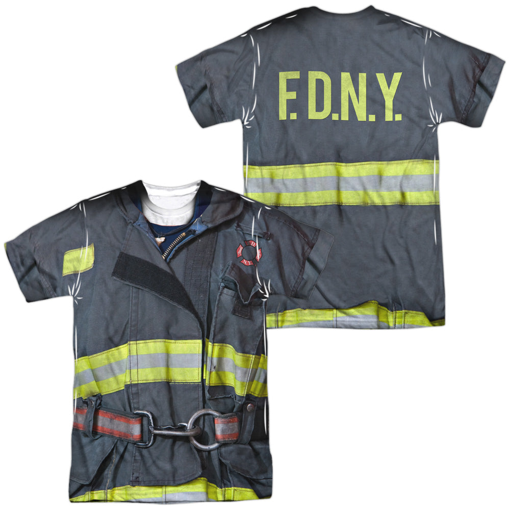 NEW YORK CITY/FDNY UNIFORM (FRONT/BACK PRINT) - S/S ADULT POLY CREW - MULTI