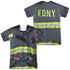 NEW YORK CITY/FDNY UNIFORM (FRONT/BACK PRINT) - S/S ADULT POLY CREW - MULTI