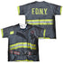 NEW YORK CITY/FDNY UNIFORM (FRONT/BACK PRINT) - S/S YOUTH POLY CREW - MULTI