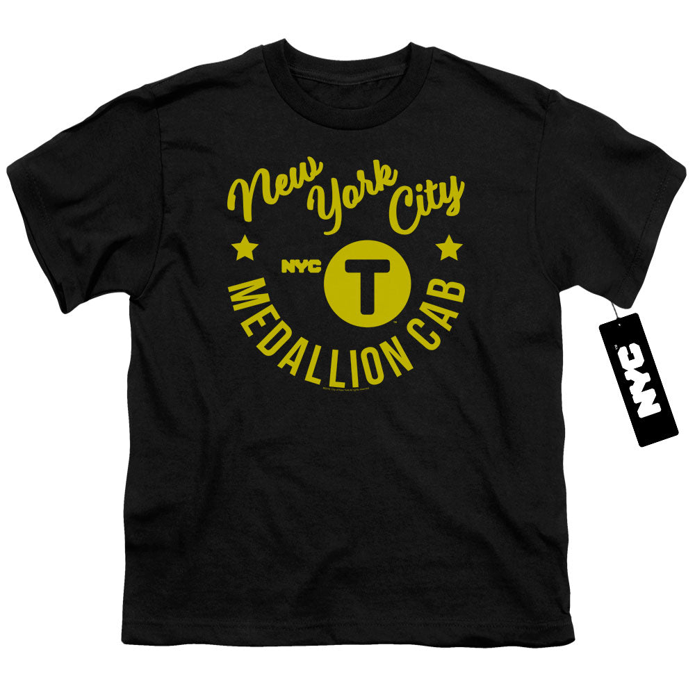 NEW YORK CITY/NYC HIPSTER TAXI TEE - S/S YOUTH 18/1 - BLACK
