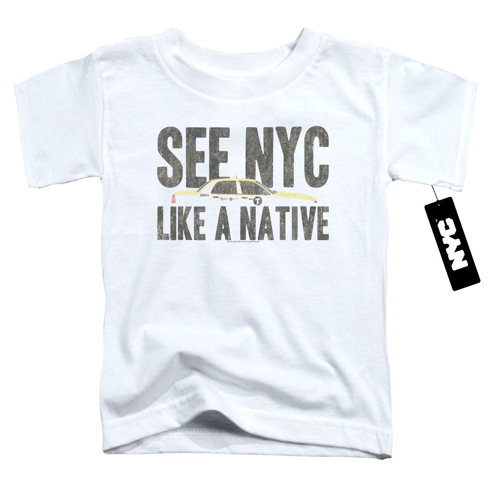 NEW YORK CITY/NYC LIKE A NATIVE - S/S TODDLER TEE - WHITE