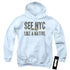 NEW YORK CITY/NYC LIKE A NATIVE - YOUTH PULLOVER HOODIE - WHITE