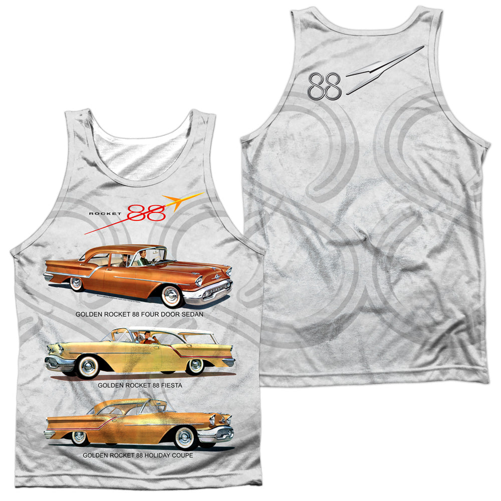 OLDSMOBILE/ROCKET LINE (FRONT/BACK PRINT) - ADULT POLY TANK TOP - MULTI