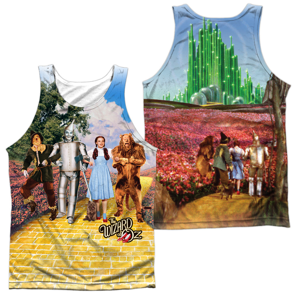 WOZ/ON THE ROAD (FRONT/BACK PRINT) - ADULT POLY TANK TOP - MULTI