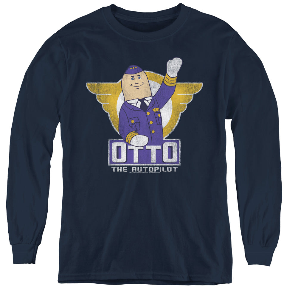 AIRPLANE/OTTO - YOUTH LONG SLEEVE TEE - NAVY
