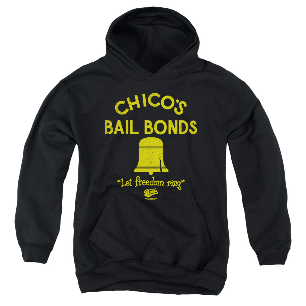 BAD NEWS BEARS/CHICOS BAIL BONDS - YOUTH PULLOVER HOODIE - BLACK