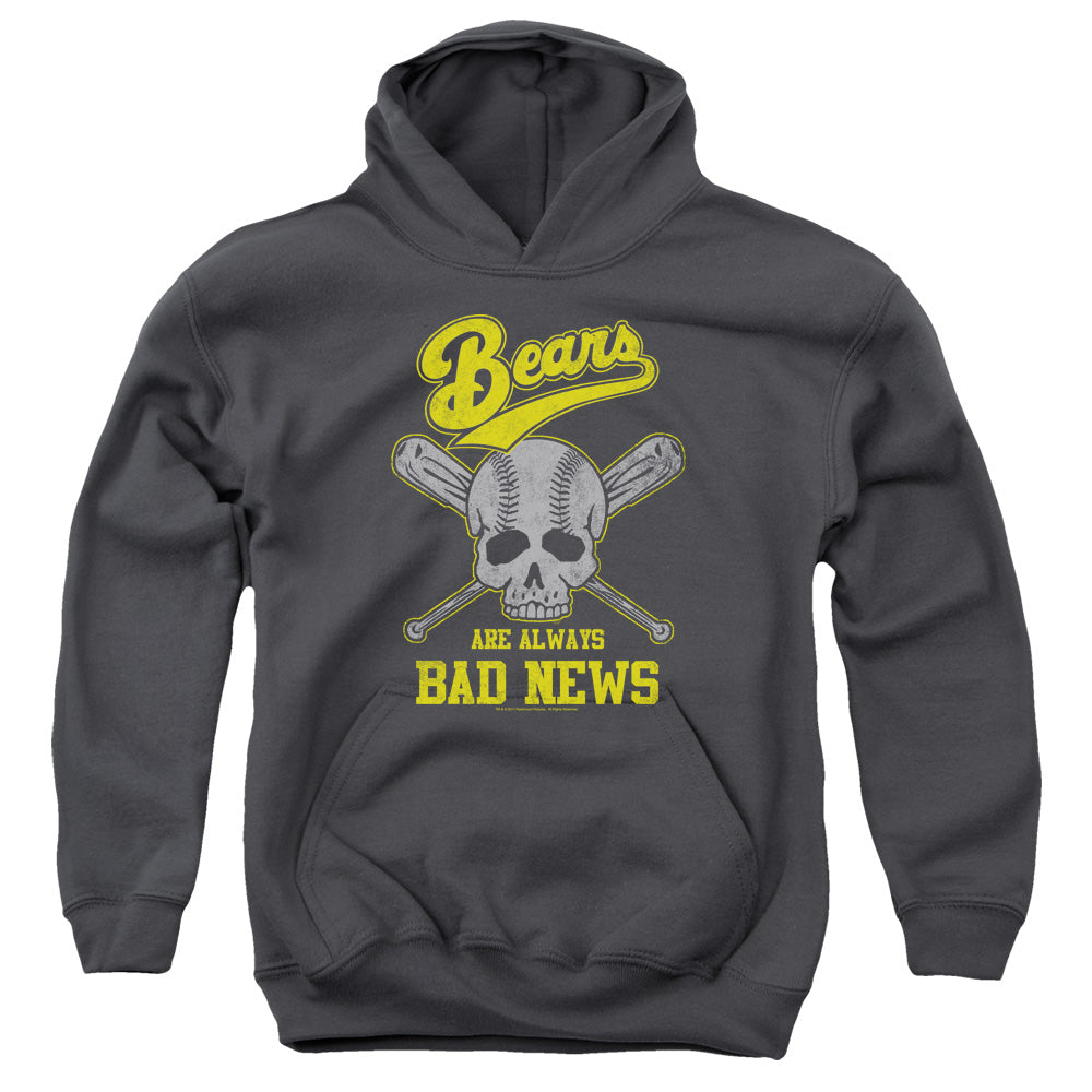 BAD NEWS BEARS/ALWAYS BAD NEWS - YOUTH PULLOVER HOODIE - CHARCOAL