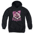 PRETTY IN PINK/I HEART DUCKIE - YOUTH PULLOVER HOODIE - BLACK