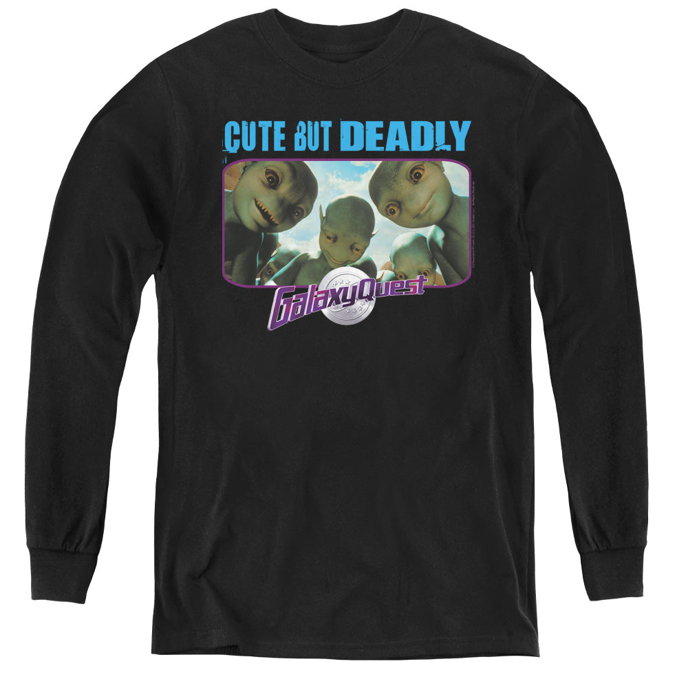 GALAXY QUEST/CUTE BUT DEADLY - YOUTH LONG SLEEVE TEE - BLACK