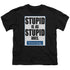FORREST GUMP/STUPID IS - S/S YOUTH 18/1 - BLACK