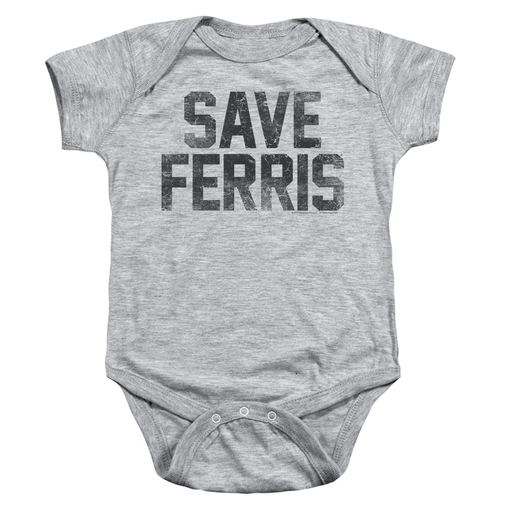 FERRIS BUELLER/SAVE FERRIS - INFANT SNAPSUIT - ATHLETIC HEATHER