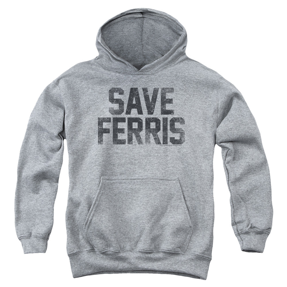 FERRIS BUELLER/SAVE FERRIS - YOUTH PULLOVER HOODIE - ATHLETIC HEATHER