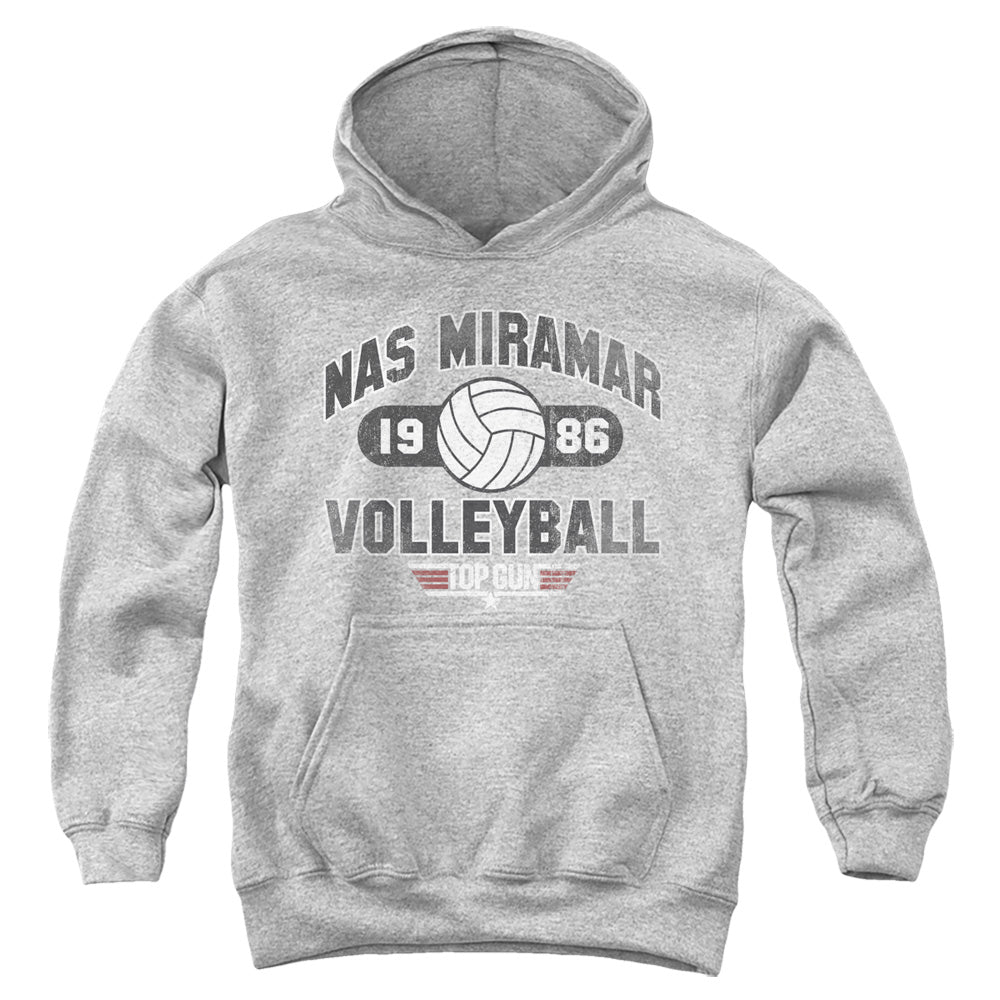 TOP GUN/NAS MIRAMAR VOLLEYBALL - YOUTH PULLOVER HOODIE - ATHLETIC HEATHER