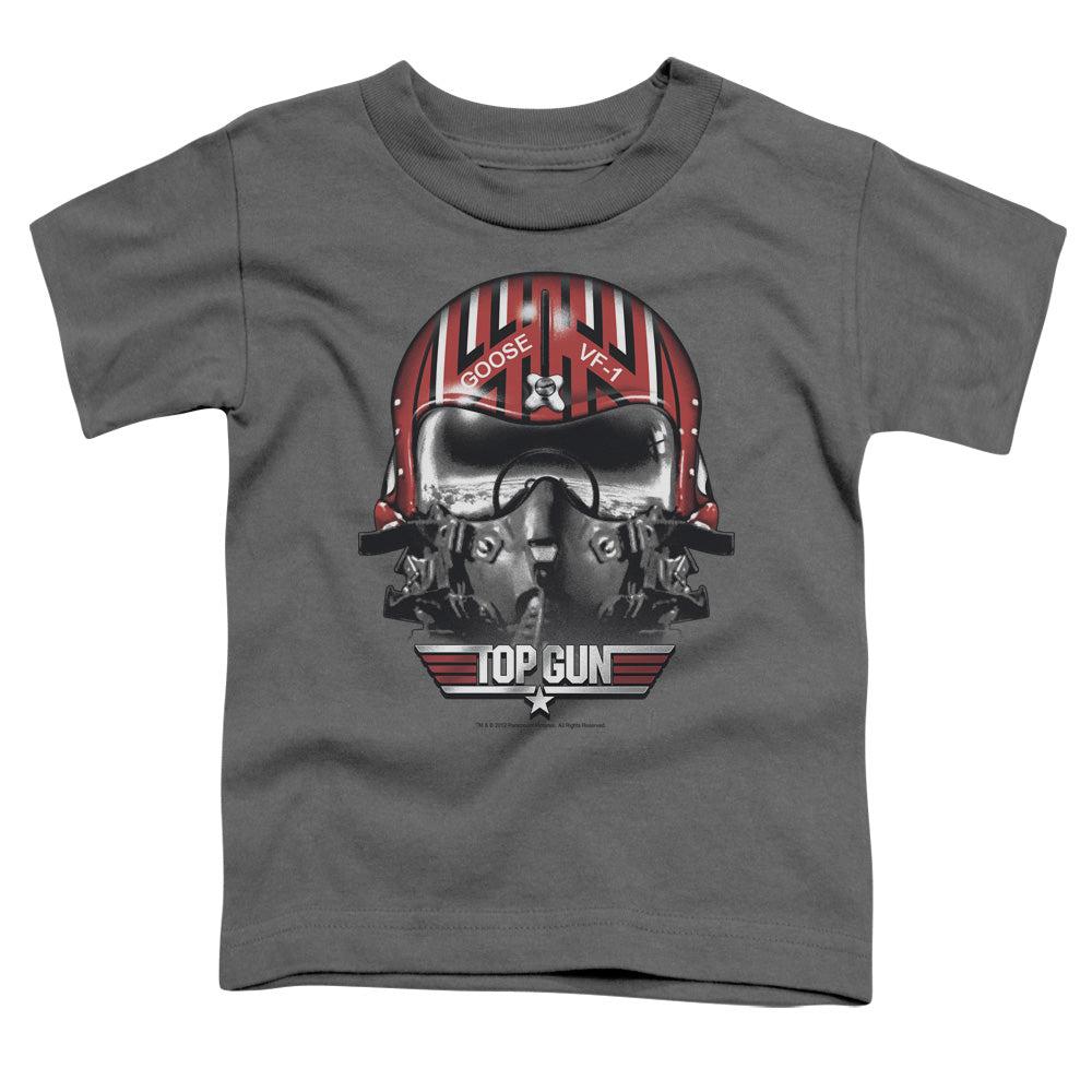 TOP GUN/GOOSE HELMET - S/S TODDLER TEE - CHARCOAL
