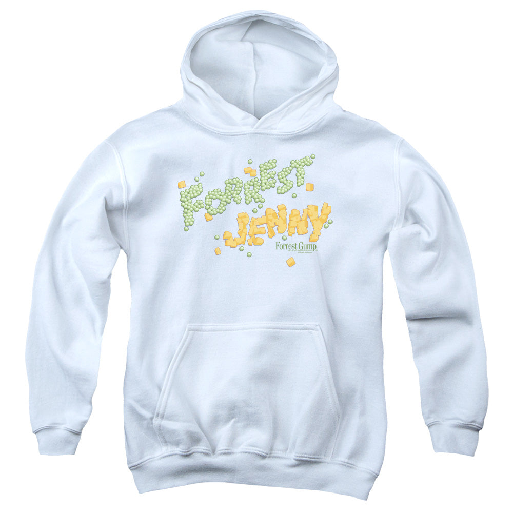 FORREST GUMP/PEAS AND CARROTS - YOUTH PULLOVER HOODIE - WHITE