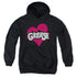 GREASE/HEART - YOUTH PULLOVER HOODIE - BLACK