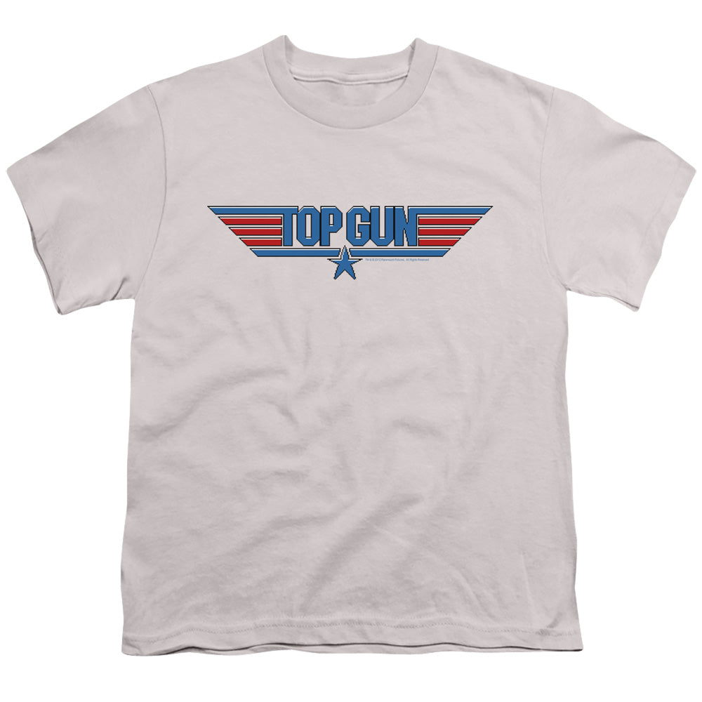 TOP GUN/8 BIT LOGO  -  S/S YOUTH 18/1  - SILVER