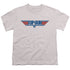 TOP GUN/8 BIT LOGO  -  S/S YOUTH 18/1  - SILVER