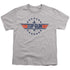 TOP GUN/STAR LOGO - S/S YOUTH 18/1 - ATHLETIC HEATHER