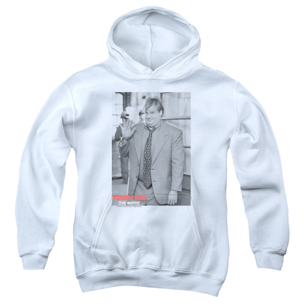 TOMMY BOY/SQUARE - YOUTH PULLOVER HOODIE - WHITE
