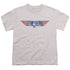 TOP GUN/8 BIT LOGO - S/S YOUTH 18/1 - SILVER