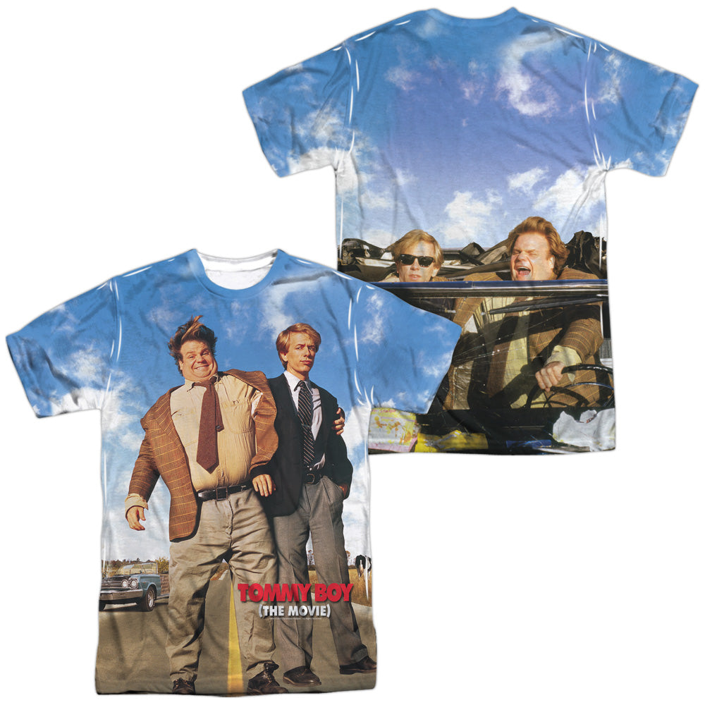 TOMMY BOY/POSTER (FRONT/BACK PRINT) -  S/S ADULT POLY CREW - MULTI