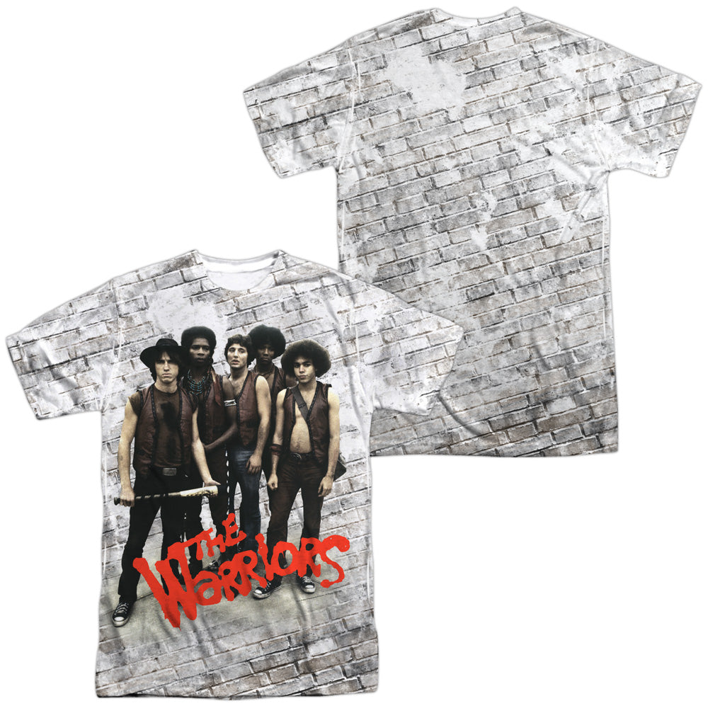 WARRIORS/POSE (FRONT/BACK PRINT) -  S/S ADULT POLY CREW - MULTI