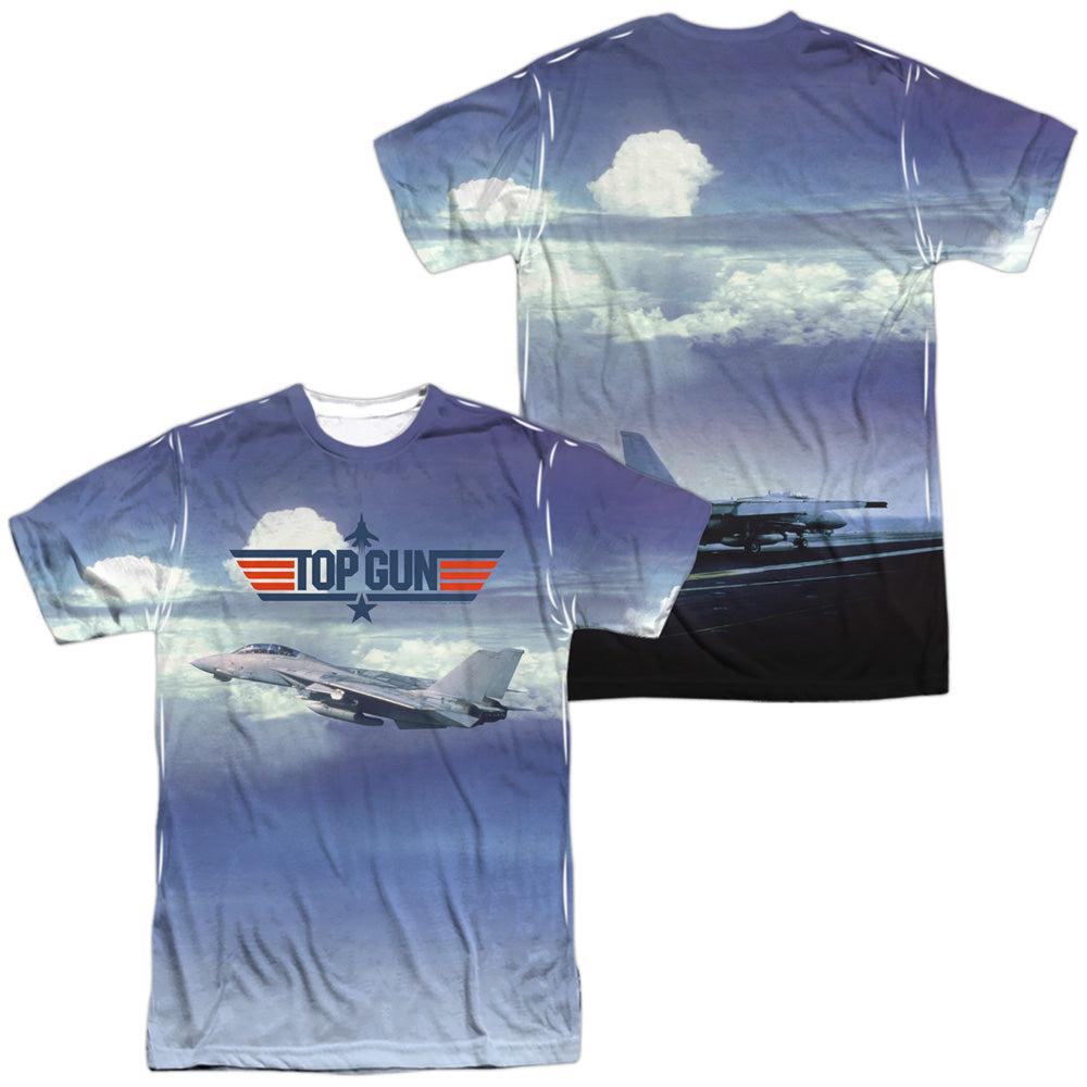 TOP GUN/TAKE OFF (FRONT/BACK PRINT) -  S/S ADULT POLY CREW - MULTI