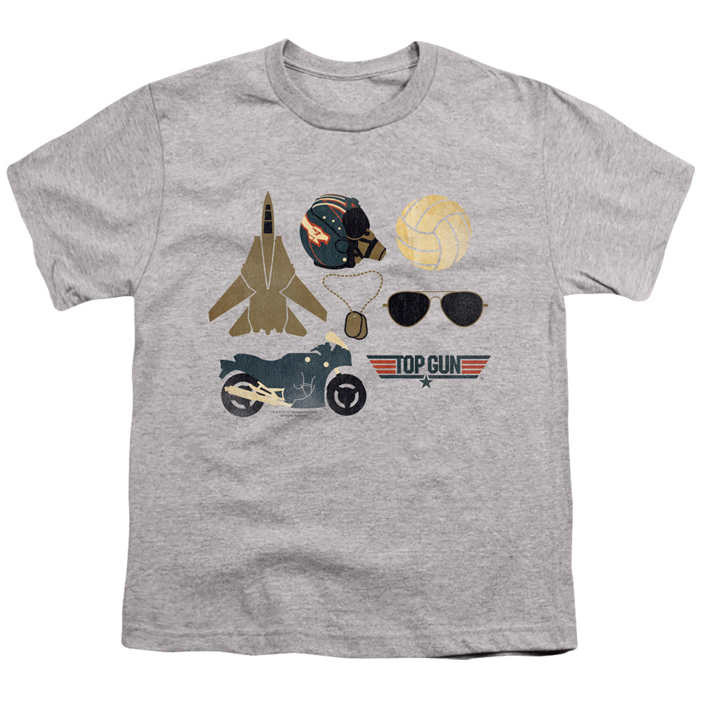 TOP GUN/ITEMS - S/S YOUTH 18/1 - ATHLETIC HEATHER