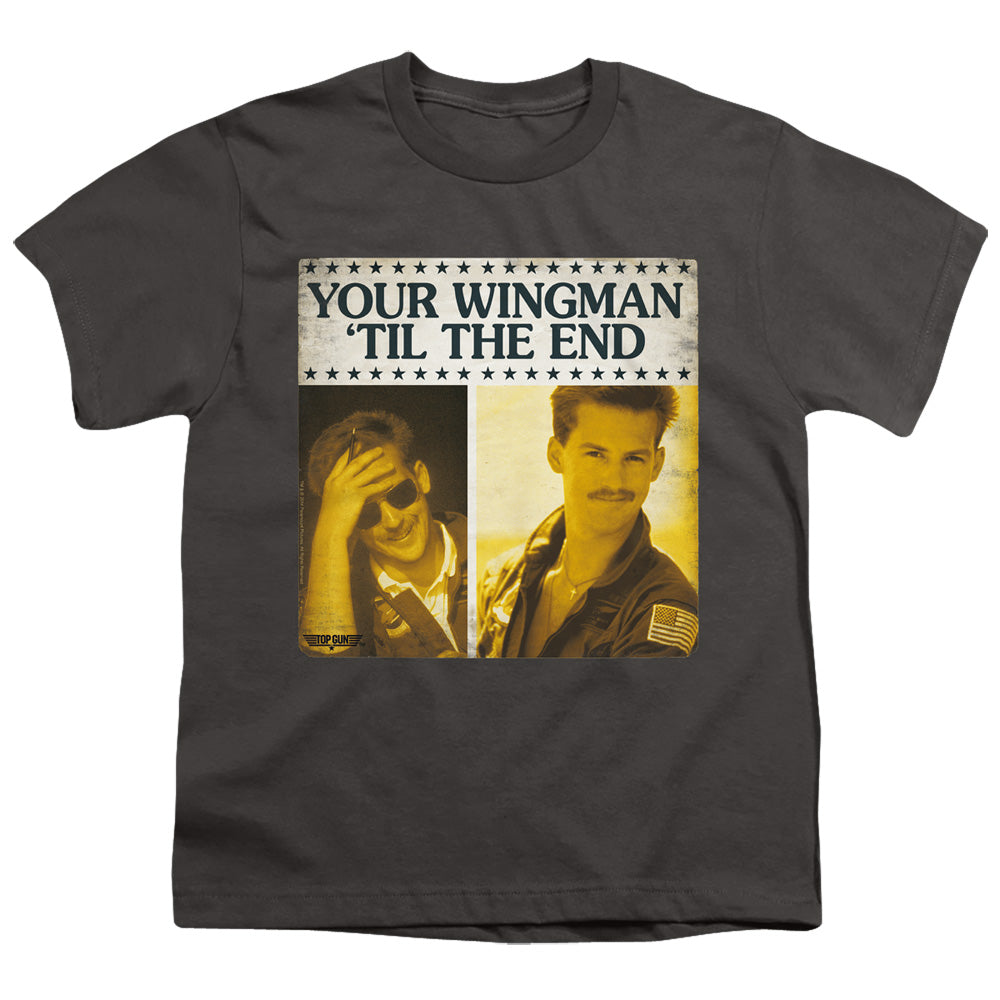 TOP GUN/TIL THE END - S/S YOUTH 18/1 - CHARCOAL