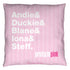 PRETTY IN PINK/THE LIST - THROW PILLOW
