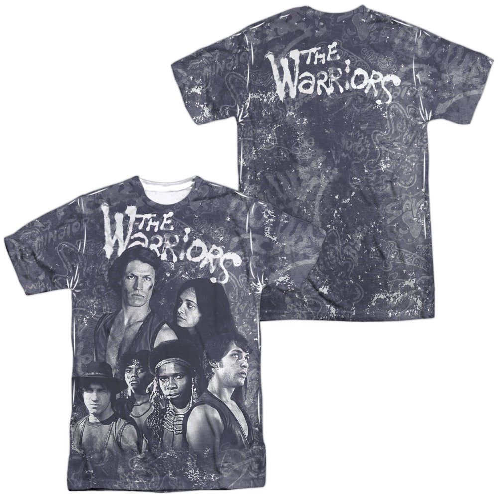 WARRIORS/MOODY STREETS (FRONT/BACK PRINT) - S/S ADULT POLY CREW - MULTI