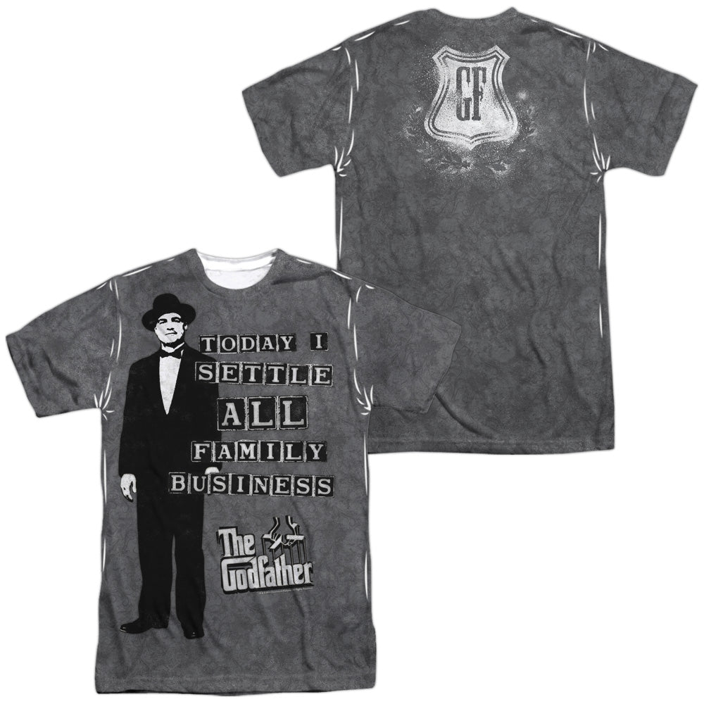THE GODFATHER/FAMILY BUSINESS (FRONT/BACK PRINT) - S/S ADULT POLY CREW - MULTI