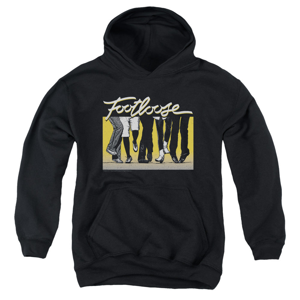 FOOTLOOSE/DANCE PARTY - YOUTH PULLOVER HOODIE - BLACK