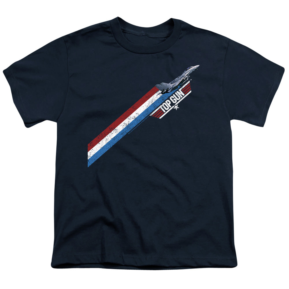 TOP GUN/STRIPES - S/S YOUTH 18/1 - NAVY