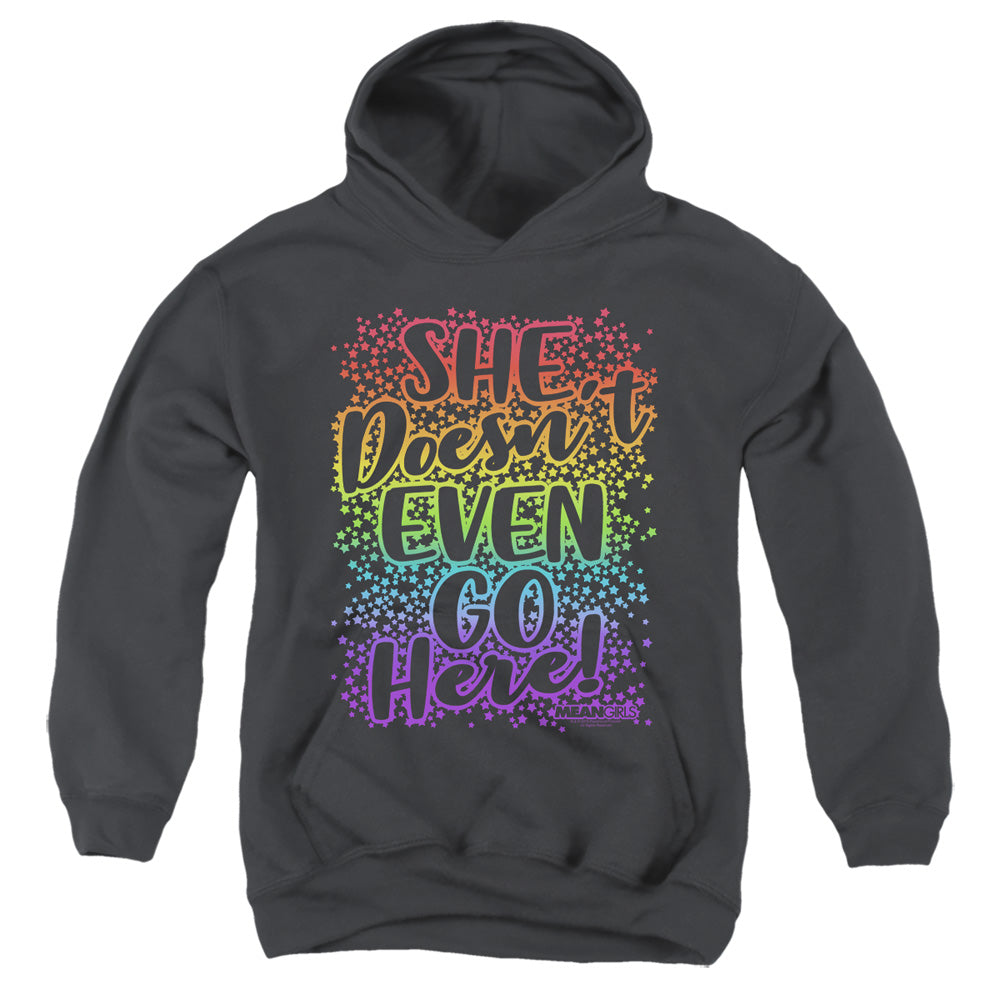 MEAN GIRLS/DOESNT GO HERE - YOUTH PULLOVER HOODIE - BLACK
