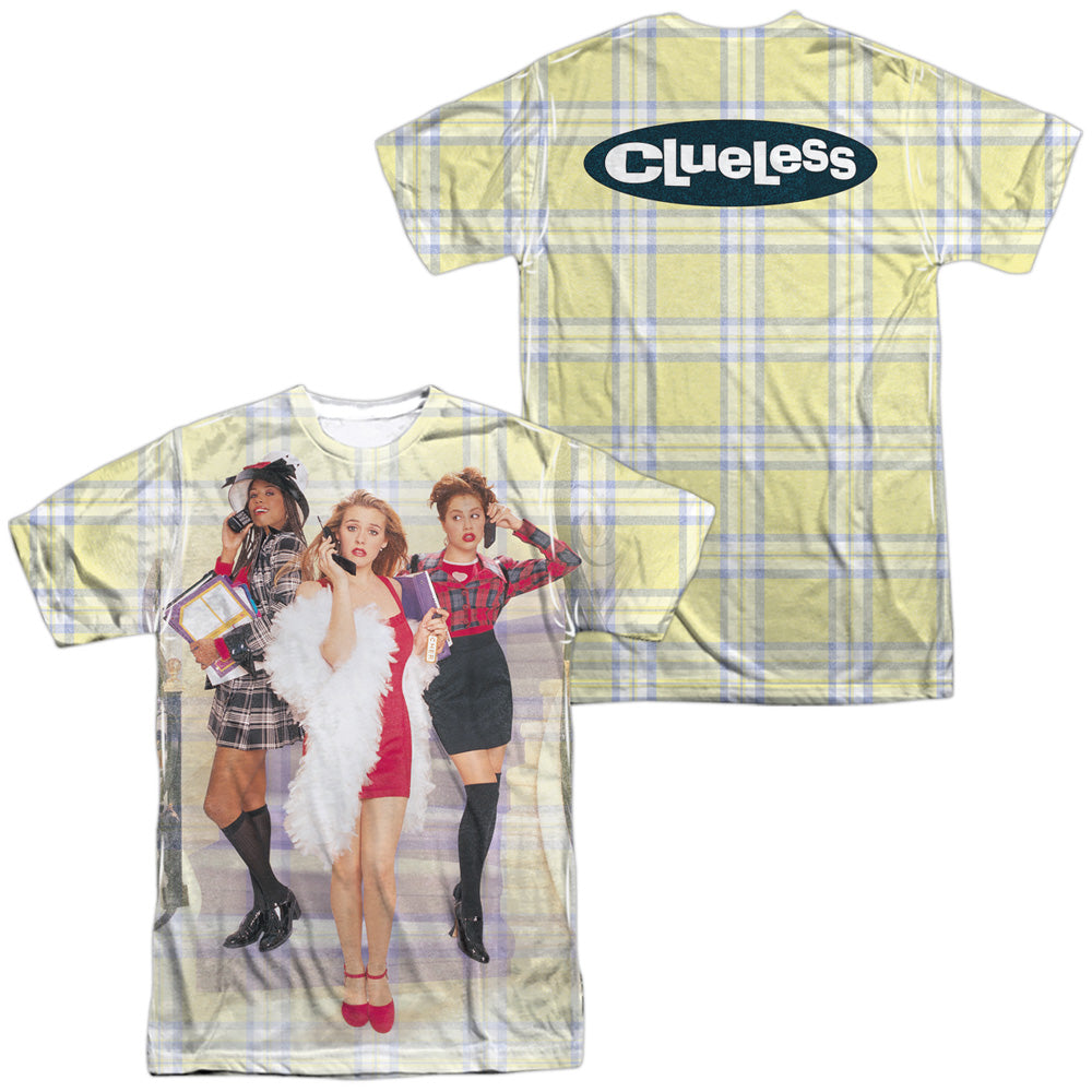 CLUELESS/CLUELESS PLAID (FRONT/BACK PRINT) - S/S ADULT POLY CREW - MULTI