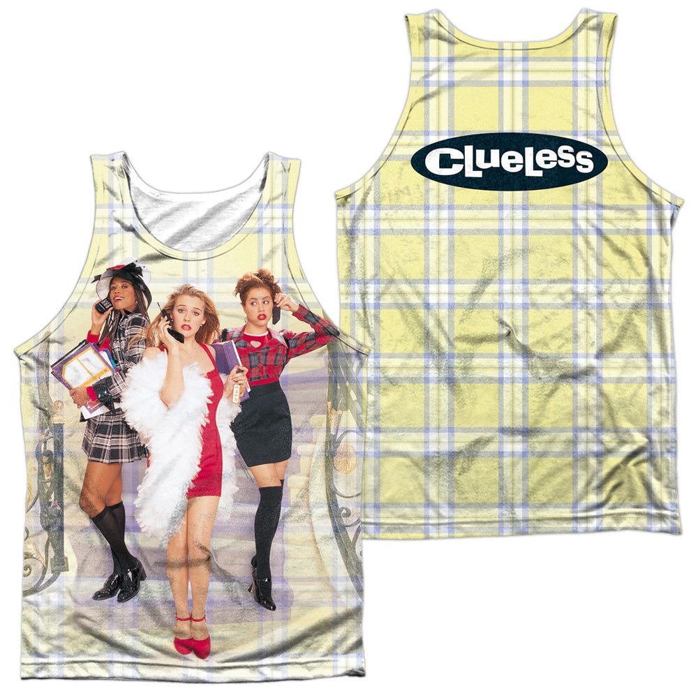 CLUELESS/CLUELESS PLAID (FRONT/BACK PRINT) - ADULT POLY TANK TOP - MULTI
