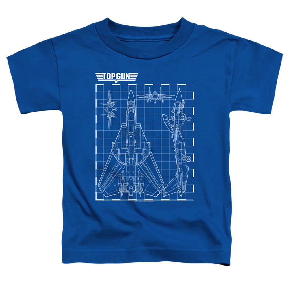 TOP GUN/SCHEMATIC - S/S TODDLER TEE - ROYAL BLUE